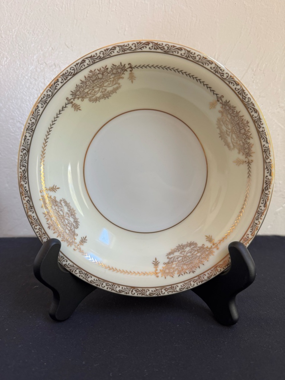 5 Noritake Bancroft Fine China Bowls - Gold Floral & Cream - FREE SHIPPING